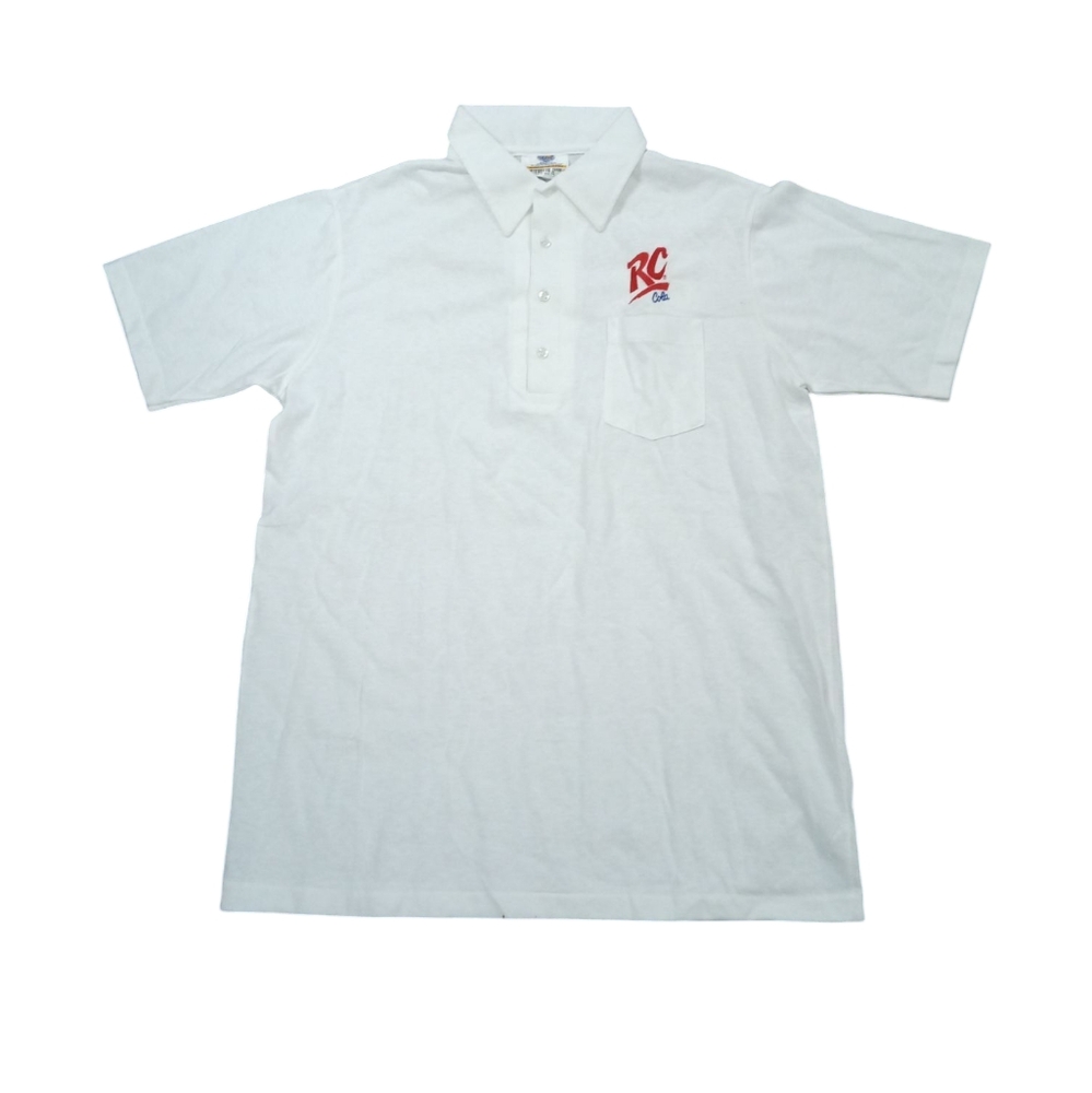 Vintage RC Cola White Polo Shirt Size XL